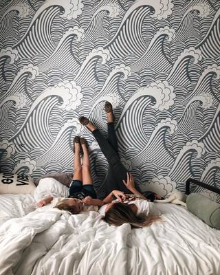 Fotobehang Het geluid van zeegolven