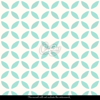 Fotobehang Designer Blauwe Bloemblaadjes