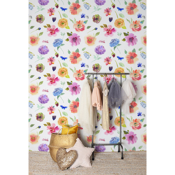 Fotobehang Zomertuin vol bloemen