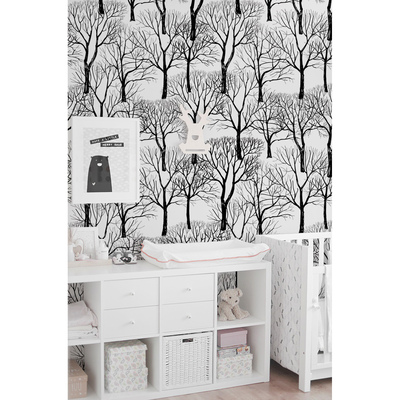 Fotobehang Winterlandschap in het park