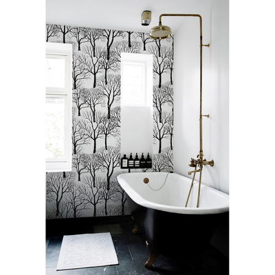 Fotobehang Winterlandschap in het park