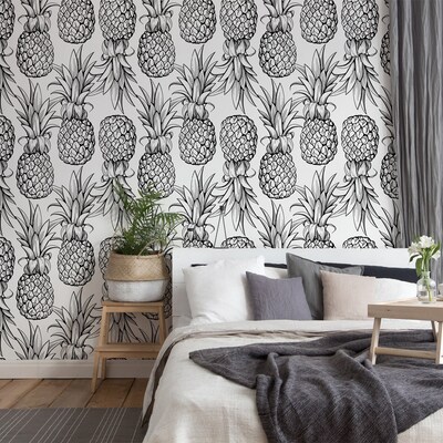 Fotobehang Ananas schetsen