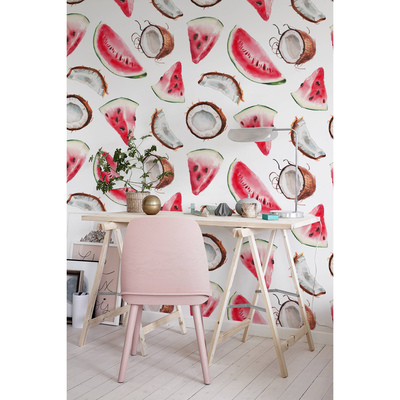 Fotobehang Kokos-watermeloencocktail