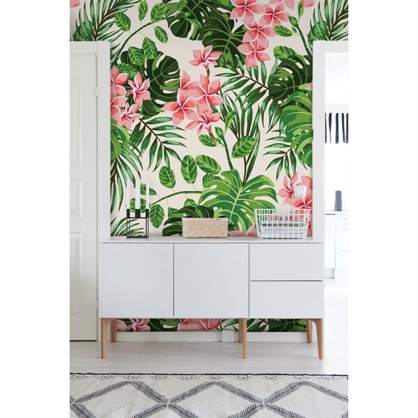 Fotobehang Subtiele Hibiscusbloemen