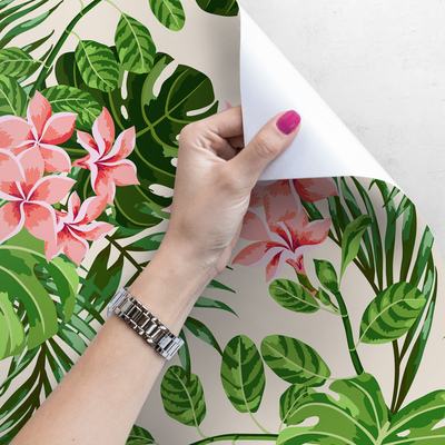 Fotobehang Subtiele Hibiscusbloemen