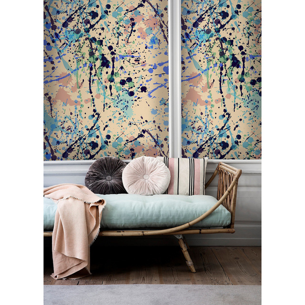 Fotobehang Regenboog abstracte vlekken