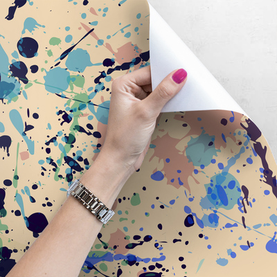 Fotobehang Regenboog abstracte vlekken