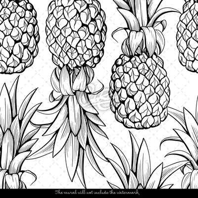 Fotobehang Ananasparadijs