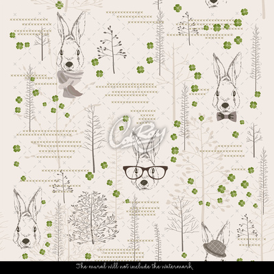 Fotobehang Gekke Konijnen