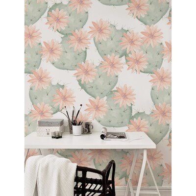 Fotobehang Mexicaanse bloeiende cactussen