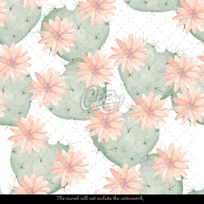 Fotobehang Mexicaanse bloeiende cactussen