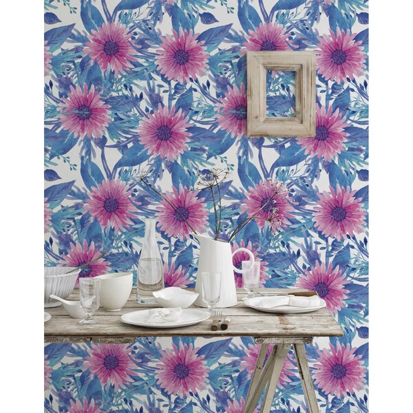 Fotobehang Subtiele koele bloemen