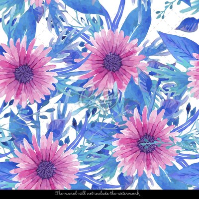 Fotobehang Subtiele koele bloemen