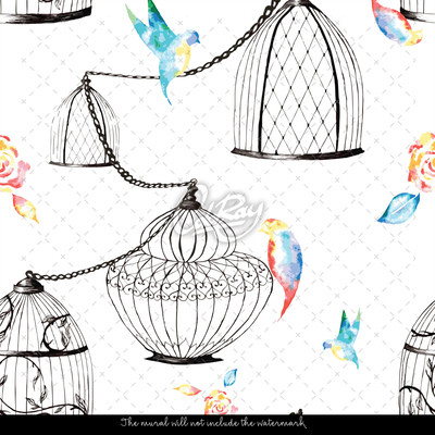 Fotobehang Vogelvlucht