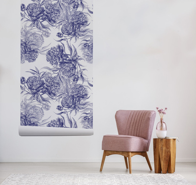 Fotobehang Rustgevend bloemenzicht