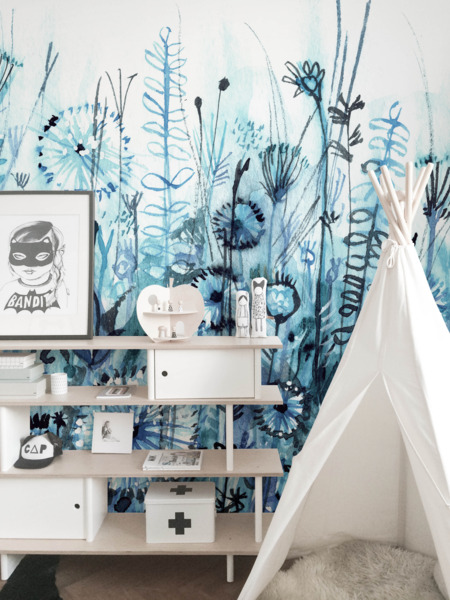 Fotobehang Paardenbloemen Vliegers Wind