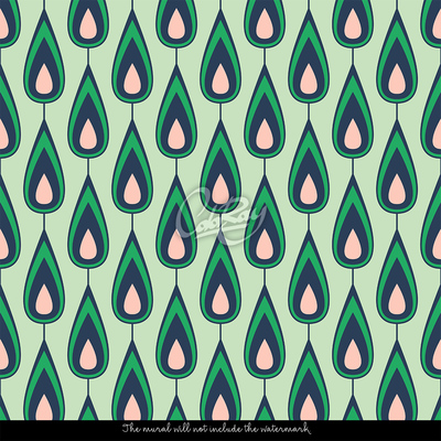 Fotobehang Groene regen