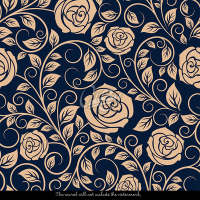 Fotobehang Bloemenornamenten