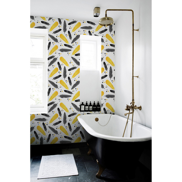 Fotobehang Levendige gouden veren