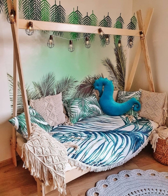 Fotobehang Hier groeide een palmboom