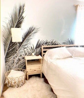 Fotobehang Hier groeide een palmboom