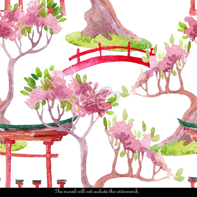 Fotobehang Japans landschap