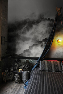 Fotobehang Gehuld in mist