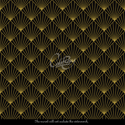 Fotobehang Versierd met gouddraad