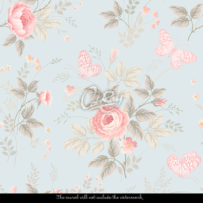 Fotobehang Pastelkleurige zomerochtend