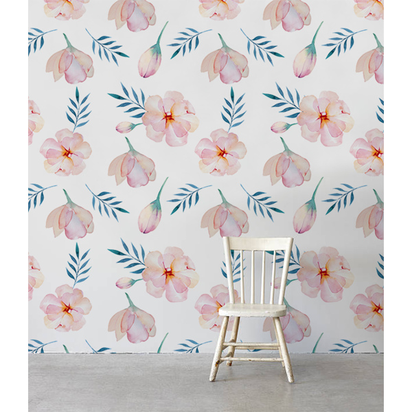 Fotobehang Tussen de roze bloesems