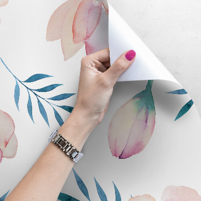 Fotobehang Tussen de roze bloesems