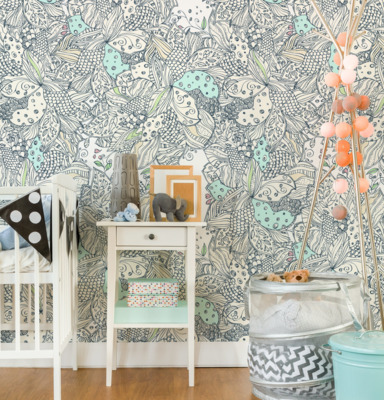 Fotobehang Patchworkbladeren