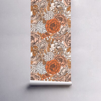 Fotobehang Barokke rozen