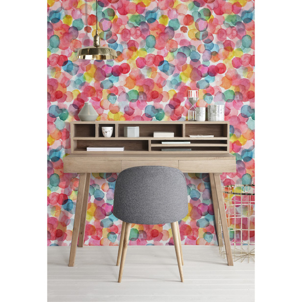 Fotobehang Fabelachtig kleurrijke bubbels