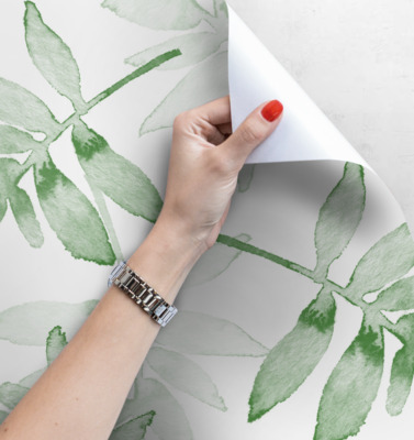 Fotobehang Pastelkleurig gebladerte