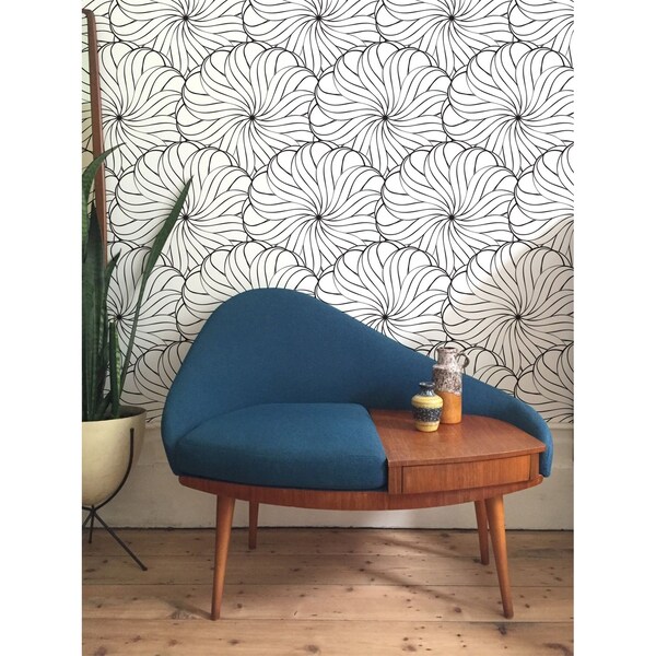 Fotobehang Schets van de grote bloemen