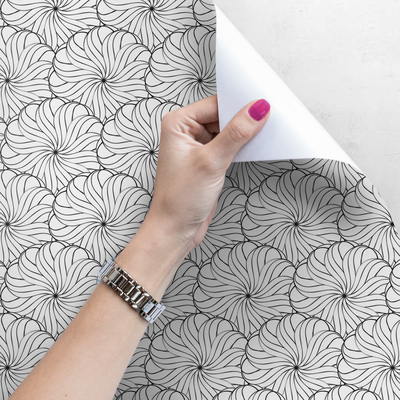 Fotobehang Schets van de grote bloemen