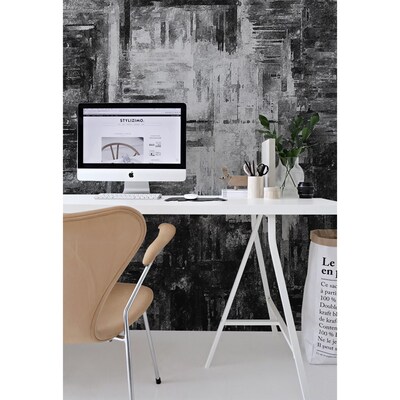 Fotobehang Zwart-wit abstractie