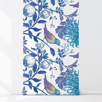 Fotobehang Lentelied van kleurrijke vogels