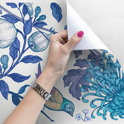 Fotobehang Lentelied van kleurrijke vogels