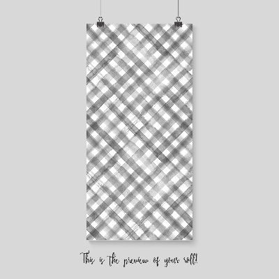 Fotobehang Grijs en wit geblokt