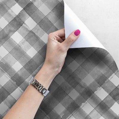 Fotobehang Grijs en wit geblokt