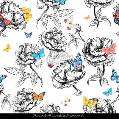 Fotobehang Het land van kleurrijke vlinders