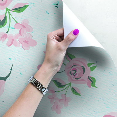 Fotobehang Bloemen gekleed in pasteltinten