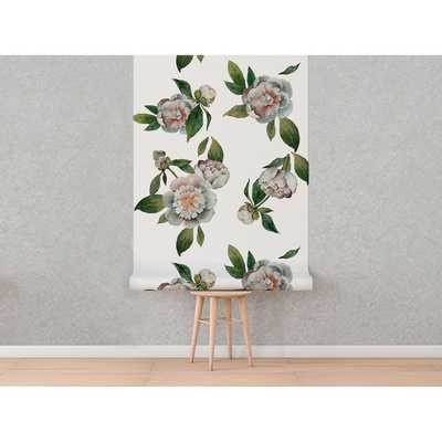 Fotobehang Klassieke romantische pioenrozen