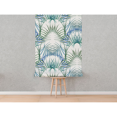 Fotobehang Blauwgroene tropische bladeren