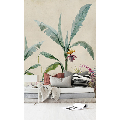 Fotobehang Hart van de bloeiende bananenboom