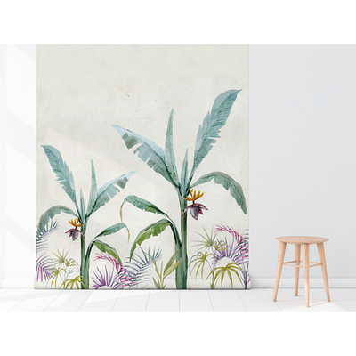 Fotobehang Hart van de bloeiende bananenboom