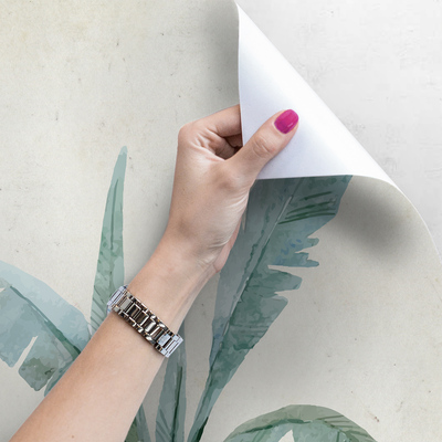 Fotobehang Hart van de bloeiende bananenboom