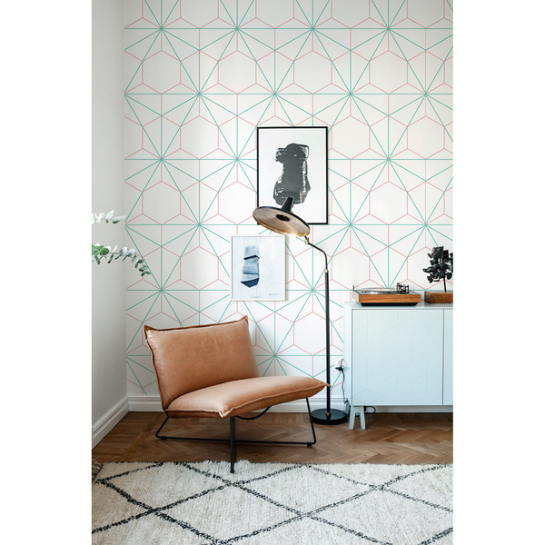 Fotobehang Driehoeken en zeshoeken